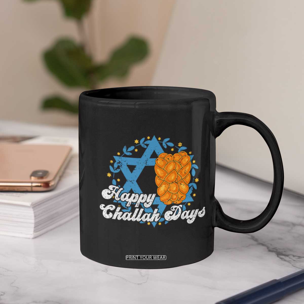 Hanukkah Challah Coffee Mug Happy Challah Days Star Of David Gift TS12 Print Your Wear