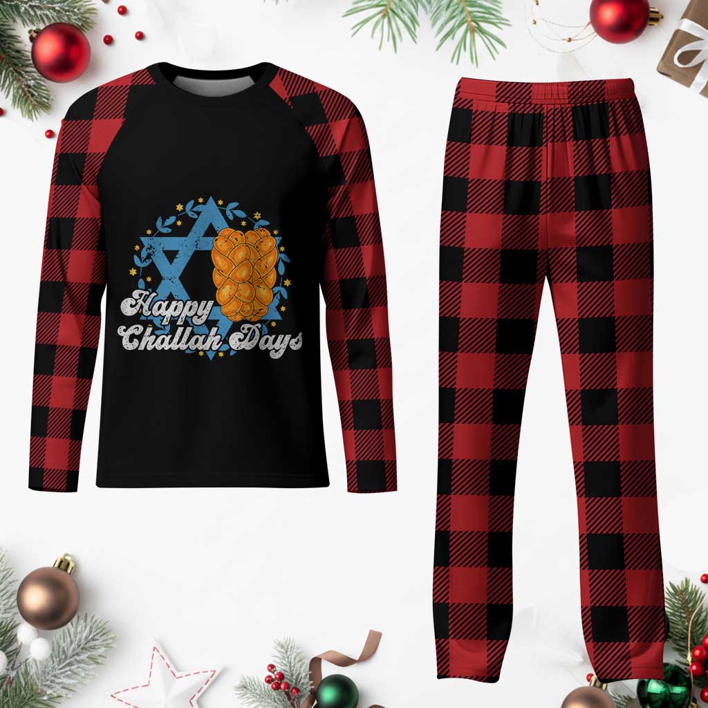 Hanukkah Challah Plaid Pajama Set Happy Challah Days Star Of David Gift TS12 Buffalo Plaid Print Your Wear
