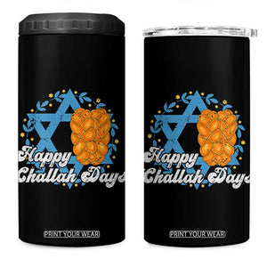 Hanukkah Challah 4 in 1 Can Cooler Tumbler Happy Challah Days Star Of David Gift TS12 One Size: 16 oz Black Print Your Wear