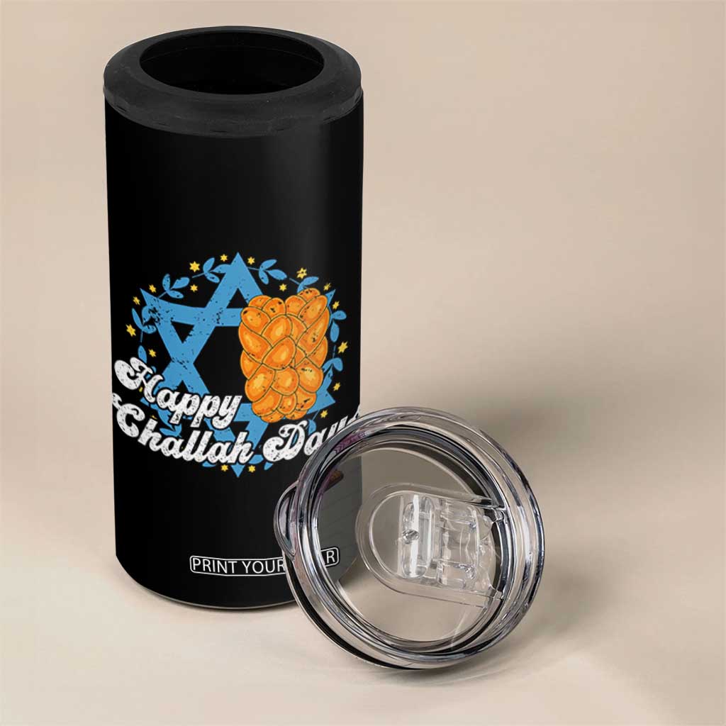 Hanukkah Challah 4 in 1 Can Cooler Tumbler Happy Challah Days Star Of David Gift TS12 Print Your Wear