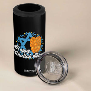 Hanukkah Challah 4 in 1 Can Cooler Tumbler Happy Challah Days Star Of David Gift TS12 Print Your Wear