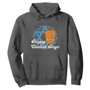 Hanukkah Challah Hoodie Happy Challah Days Star Of David Gift TS12 Dark Heather Print Your Wear