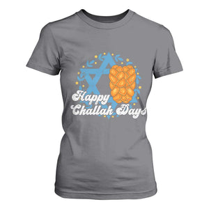 Hanukkah Challah T Shirt For Women Happy Challah Days Star Of David Gift TS12 Charcoal Print Your Wear