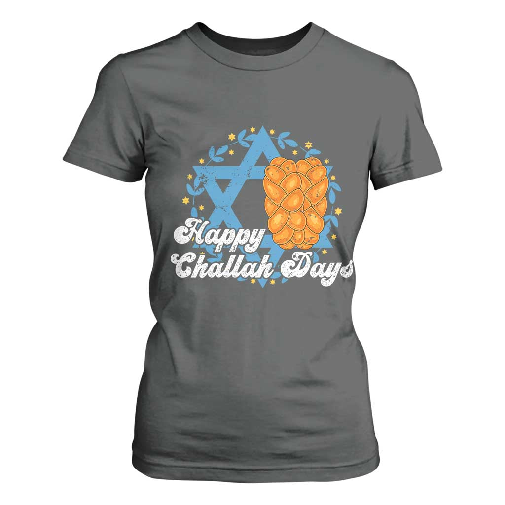 Hanukkah Challah T Shirt For Women Happy Challah Days Star Of David Gift TS12 Dark Heather Print Your Wear