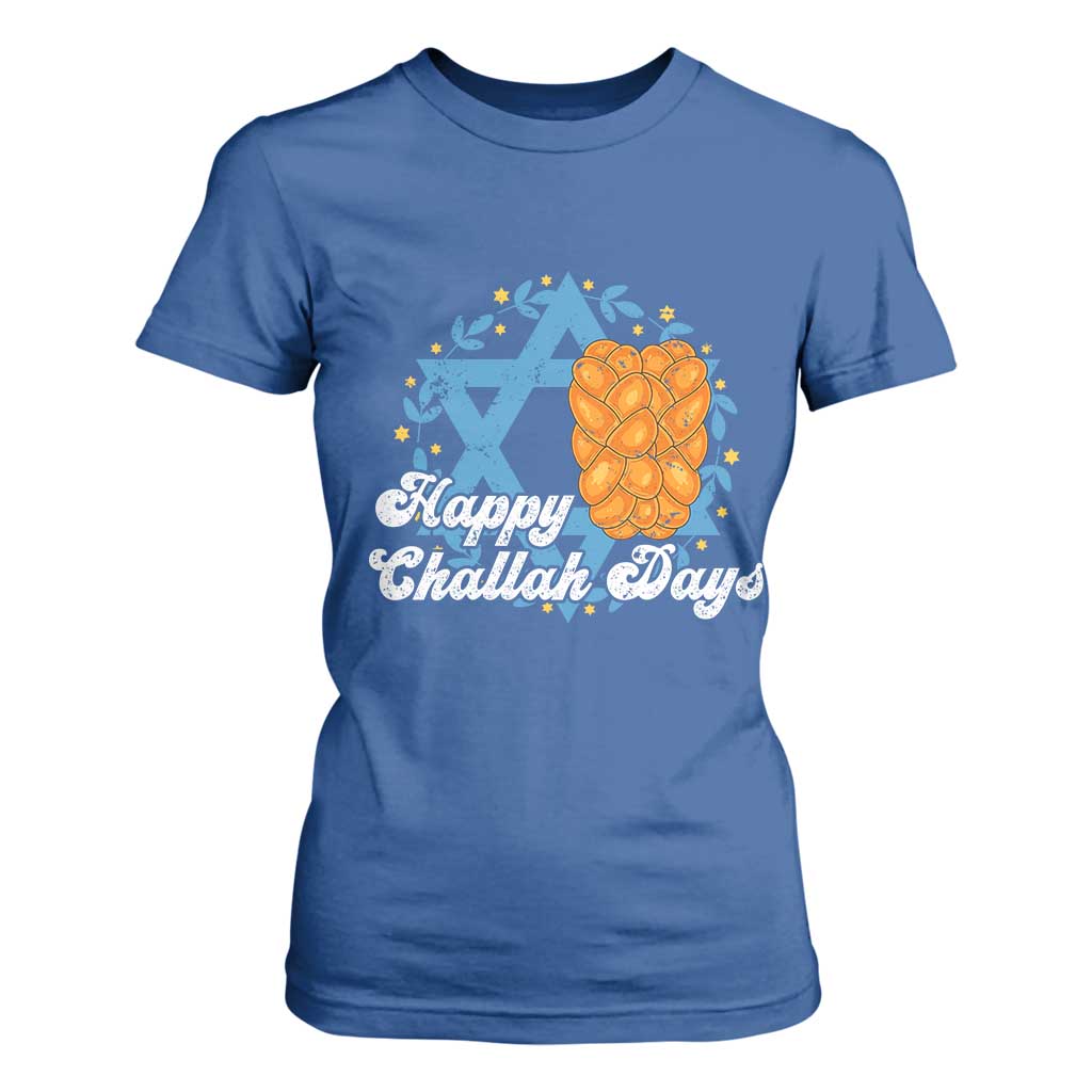Hanukkah Challah T Shirt For Women Happy Challah Days Star Of David Gift TS12 Royal Blue Print Your Wear