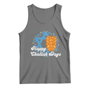 Hanukkah Challah Tank Top Happy Challah Days Star Of David Gift TS12 Black Heather Print Your Wear