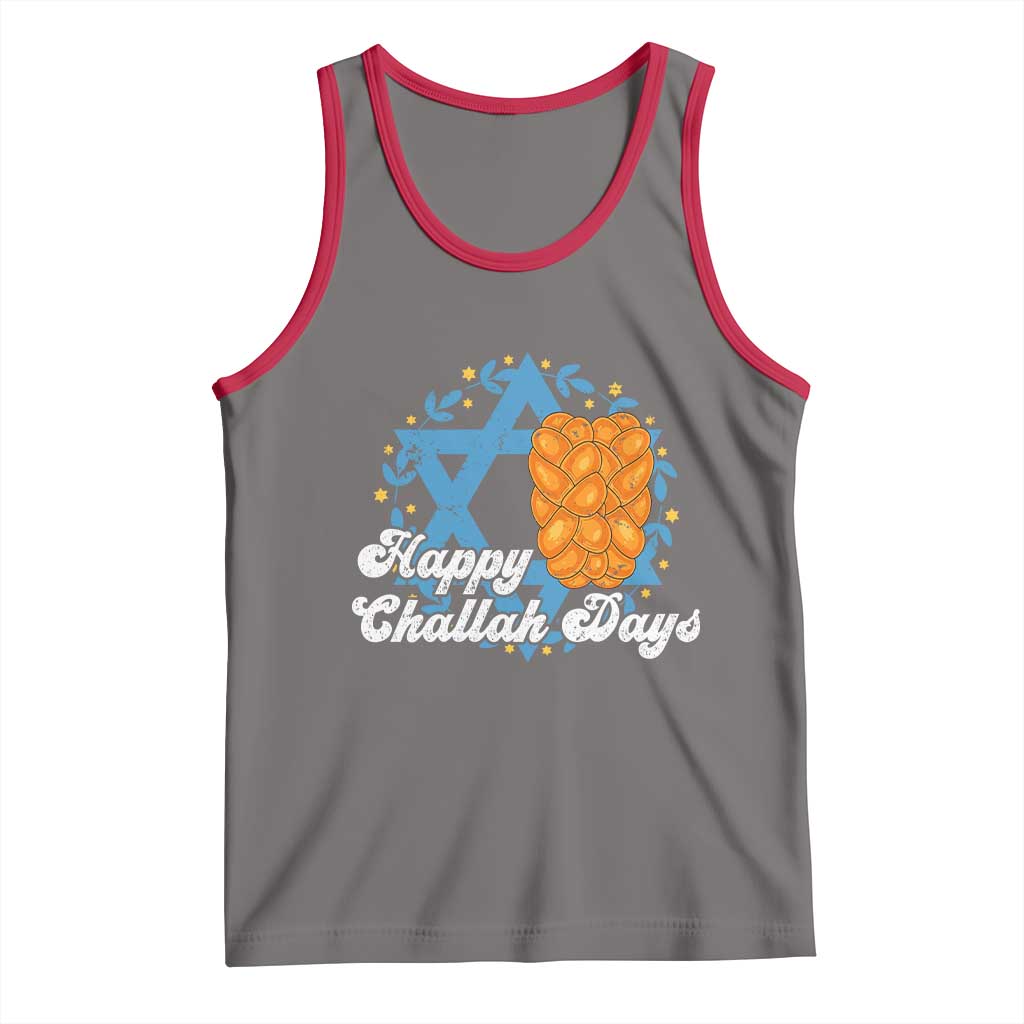 Hanukkah Challah Tank Top Happy Challah Days Star Of David Gift TS12 Deep Heather Red Print Your Wear