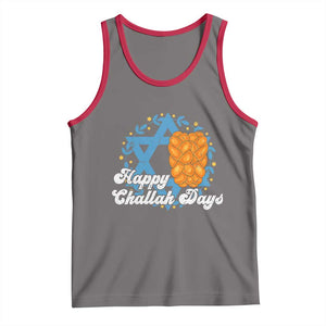 Hanukkah Challah Tank Top Happy Challah Days Star Of David Gift TS12 Deep Heather Red Print Your Wear