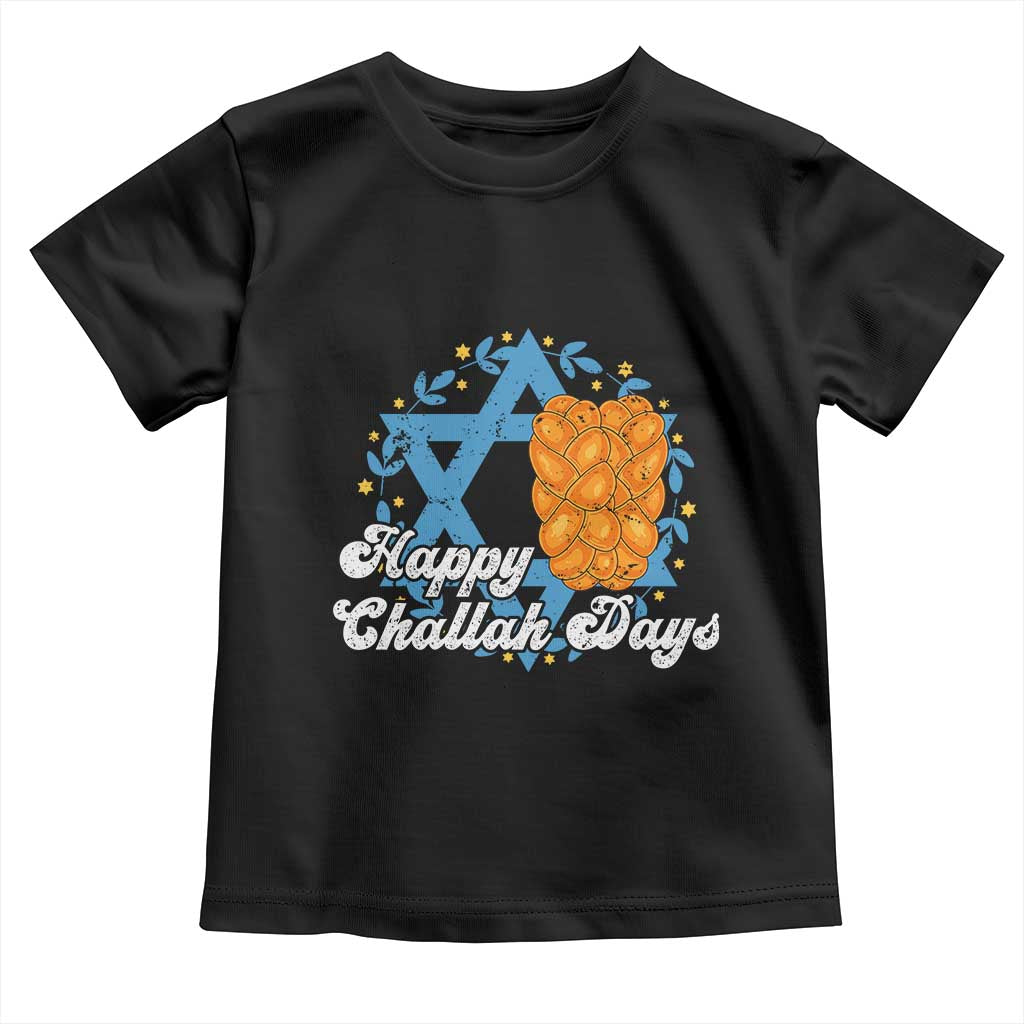 Hanukkah Challah Toddler T Shirt Happy Challah Days Star Of David Gift TS12 Black Print Your Wear