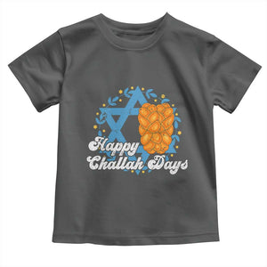 Hanukkah Challah Toddler T Shirt Happy Challah Days Star Of David Gift TS12 Dark Heather Print Your Wear