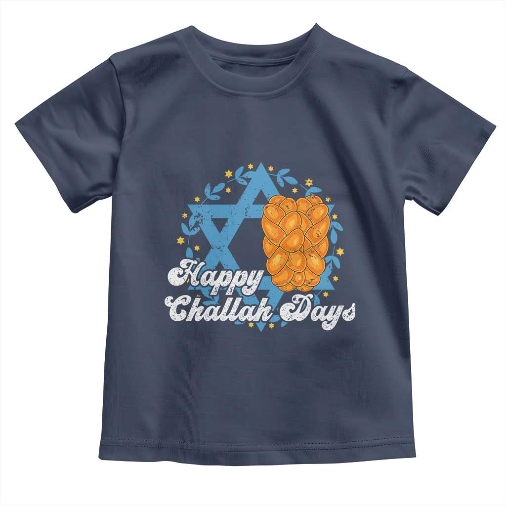Hanukkah Challah Toddler T Shirt Happy Challah Days Star Of David Gift TS12 Navy Print Your Wear