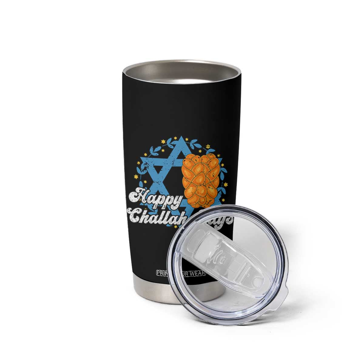 Hanukkah Challah Tumbler Cup Happy Challah Days Star Of David Gift TS12 Print Your Wear