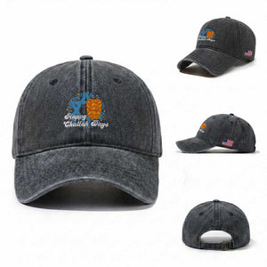 Hanukkah Challah Washed Cotton Baseball Cap Happy Challah Days Star Of David Gift TS12 Washed Cap Universal Fit Dark Gray Print Your Wear