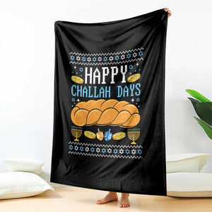 Happy Challah Days Throw Blanket Ugly Hanukkah Food Lover Gift TS12 Print Your Wear