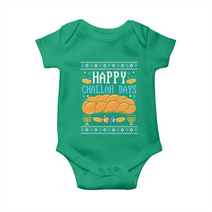 Happy Challah Days Baby Onesie Ugly Hanukkah Food Lover Gift TS12 Irish Green Print Your Wear