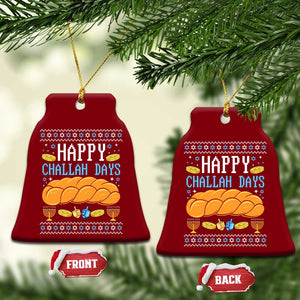Happy Challah Days Ceramic Ornament Ugly Hanukkah Food Lover Gift TS12 Print Your Wear