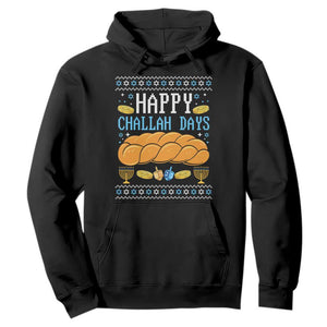 Happy Challah Days Hoodie Ugly Hanukkah Food Lover Gift TS12 Black Print Your Wear