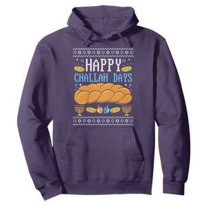 Happy Challah Days Hoodie Ugly Hanukkah Food Lover Gift TS12 Purple Print Your Wear