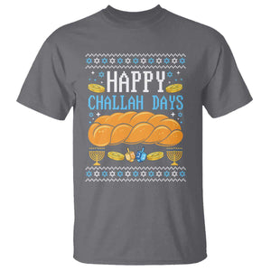 Happy Challah Days T Shirt Ugly Hanukkah Food Lover Gift TS12 Charcoal Print Your Wear