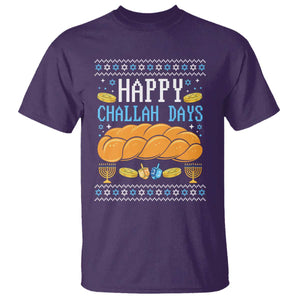 Happy Challah Days T Shirt Ugly Hanukkah Food Lover Gift TS12 Purple Print Your Wear