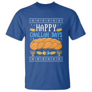 Happy Challah Days T Shirt Ugly Hanukkah Food Lover Gift TS12 Royal Blue Print Your Wear