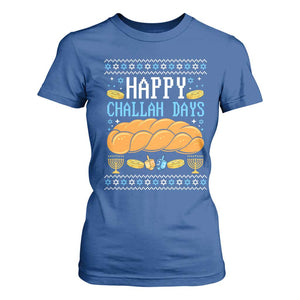 Happy Challah Days T Shirt For Women Ugly Hanukkah Food Lover Gift TS12 Royal Blue Print Your Wear
