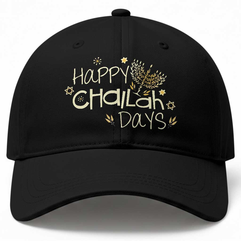 Funny Hanukkah Festival Of Lights Baseball Cap Happy Challah Days TS12 Print Your Wear