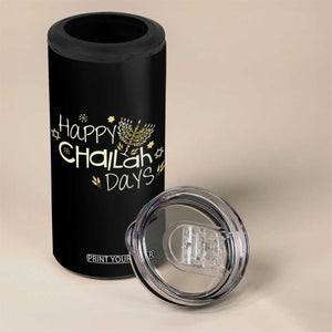 Funny Hanukkah Festival Of Lights 4 in 1 Can Cooler Tumbler Happy Challah Days TS12 Print Your Wear