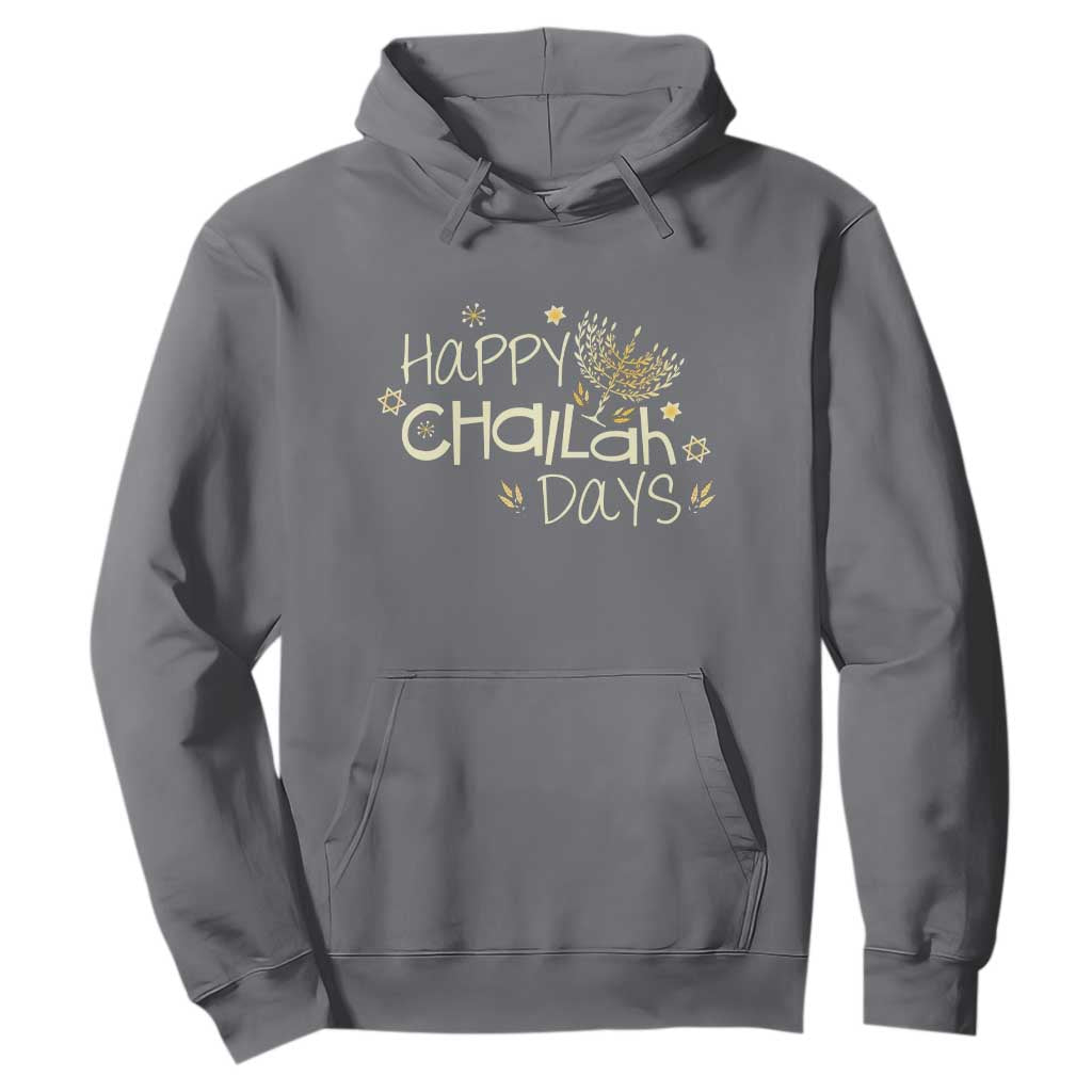 Funny Hanukkah Festival Of Lights Hoodie Happy Challah Days TS12 Charcoal Print Your Wear