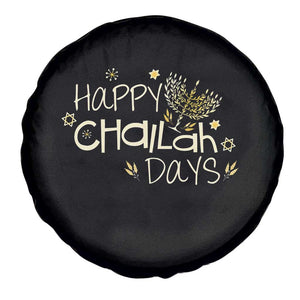Funny Hanukkah Festival Of Lights Spare Tire Cover Happy Challah Days - Print Your Wear