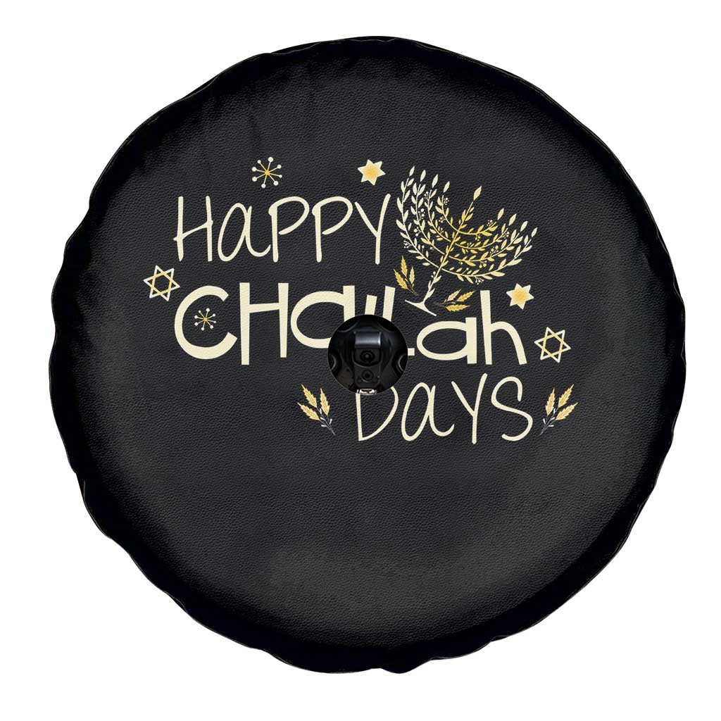 Funny Hanukkah Festival Of Lights Spare Tire Cover Happy Challah Days - Print Your Wear