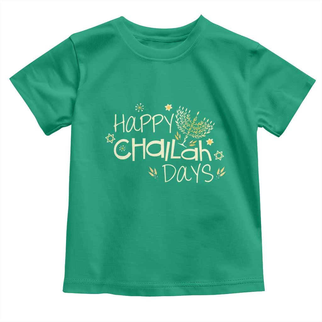Funny Hanukkah Festival Of Lights Toddler T Shirt Happy Challah Days TS12 Irish Green Print Your Wear