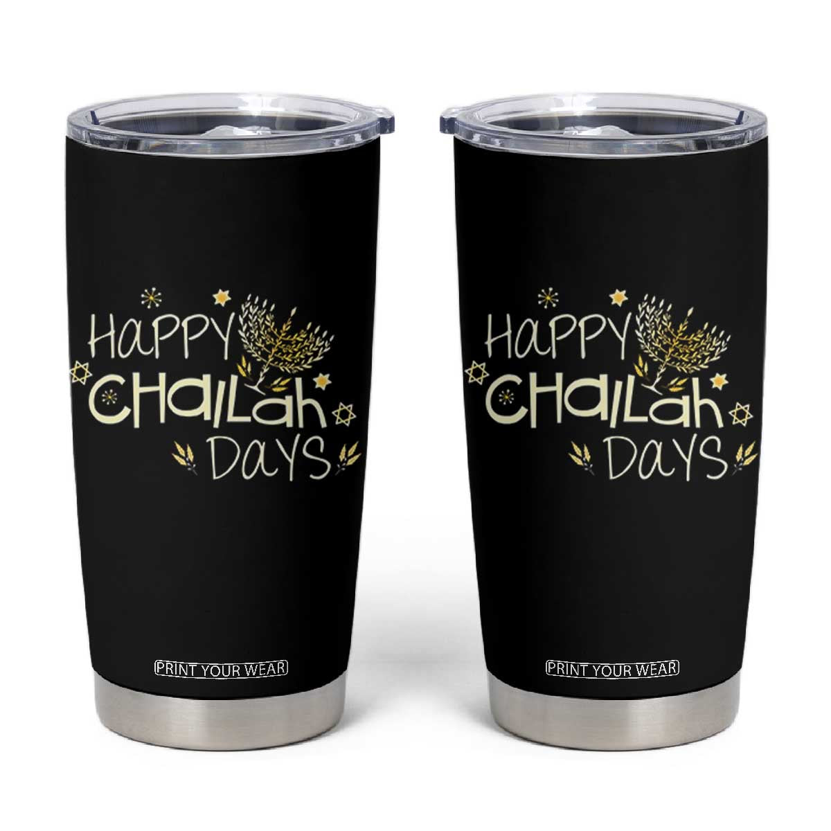 Funny Hanukkah Festival Of Lights Tumbler Cup Happy Challah Days TS12 Black Print Your Wear