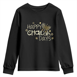 Funny Hanukkah Festival Of Lights Youth Sweatshirt Happy Challah Days TS12 Black Print Your Wear