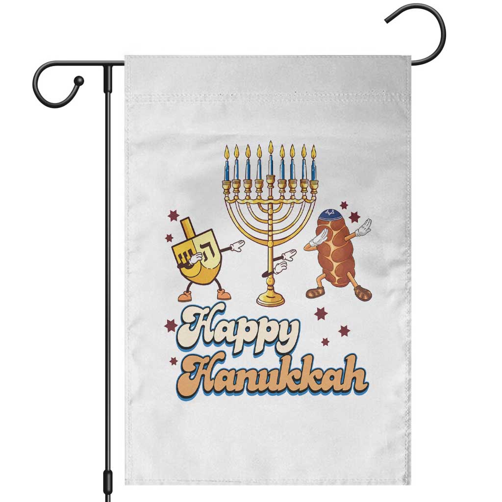 Funny Hanukkah Garden Flag Dab Dreidel Menorah Challah Gift TS12 White Print Your Wear