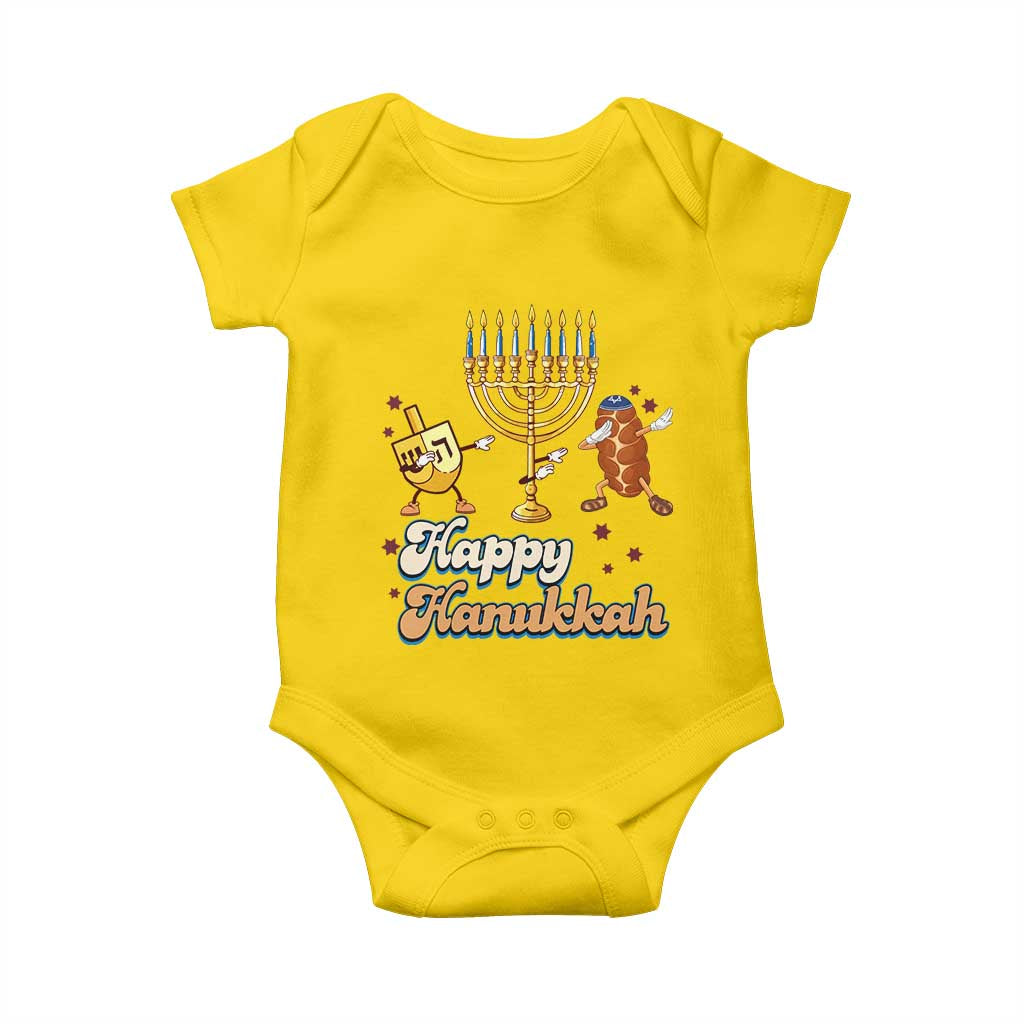 Funny Hanukkah Baby Onesie Dab Dreidel Menorah Challah Gift TS12 Daisy Print Your Wear