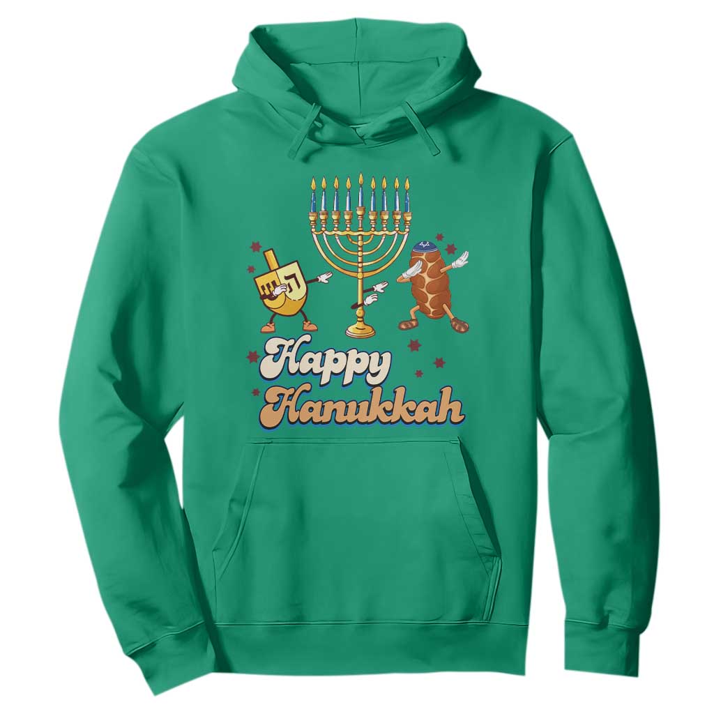 Funny Hanukkah Hoodie Dab Dreidel Menorah Challah Gift TS12 Irish Green Print Your Wear