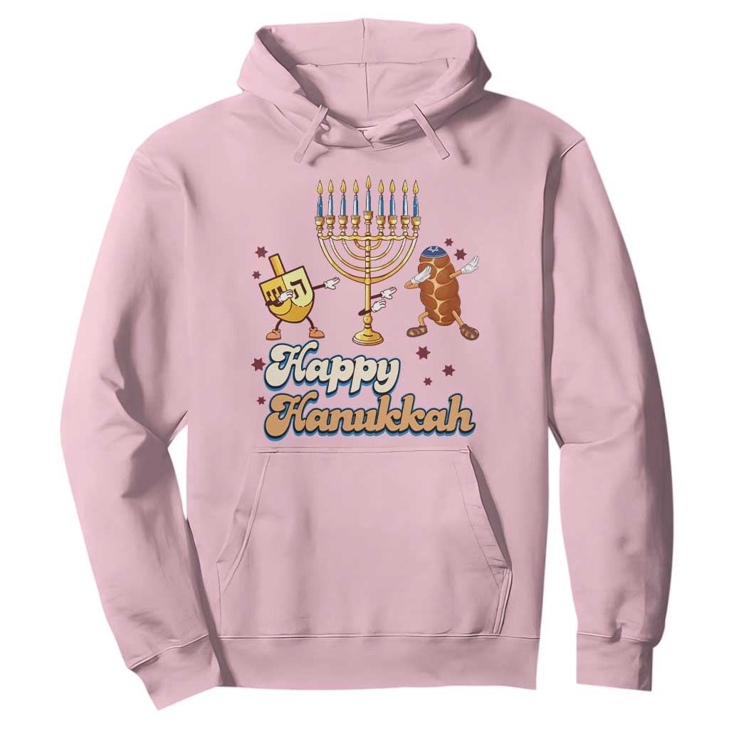Funny Hanukkah Hoodie Dab Dreidel Menorah Challah Gift TS12 Light Pink Print Your Wear