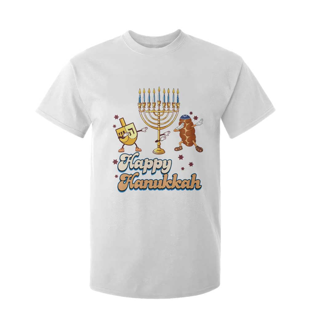 Funny Hanukkah T Shirt For Kid Dab Dreidel Menorah Challah Gift TS12 White Print Your Wear