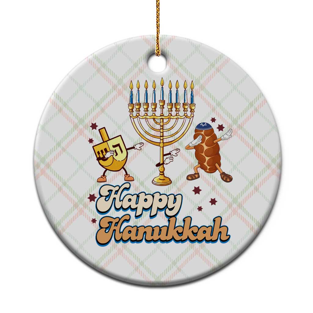 Funny Hanukkah Ceramic Ornament Dab Dreidel Menorah Challah Gift TS12 1pc Christmas Plaid Print Your Wear
