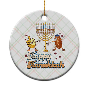 Funny Hanukkah Ceramic Ornament Dab Dreidel Menorah Challah Gift TS12 1pc Christmas Plaid Print Your Wear