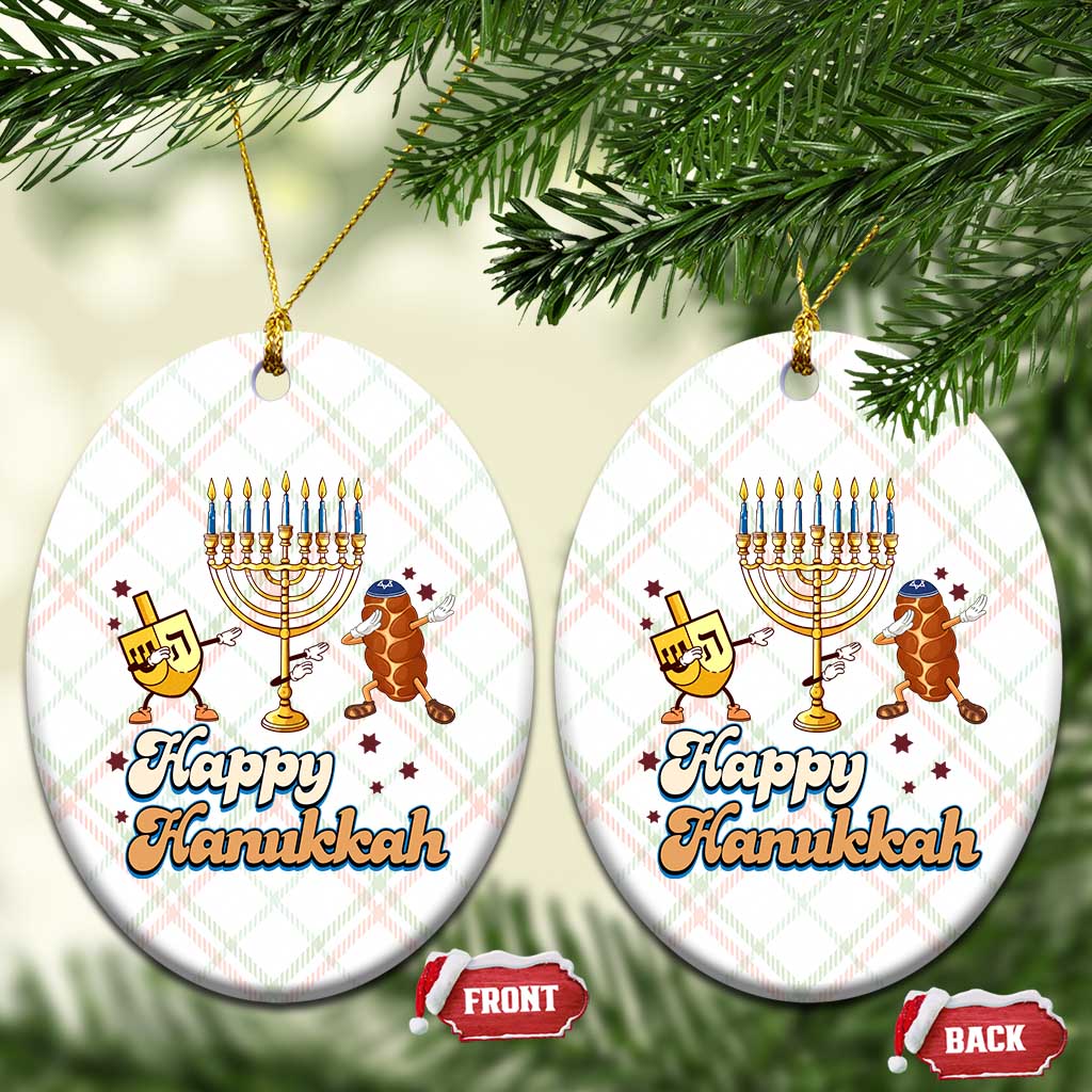Funny Hanukkah Ceramic Ornament Dab Dreidel Menorah Challah Gift TS12 Print Your Wear