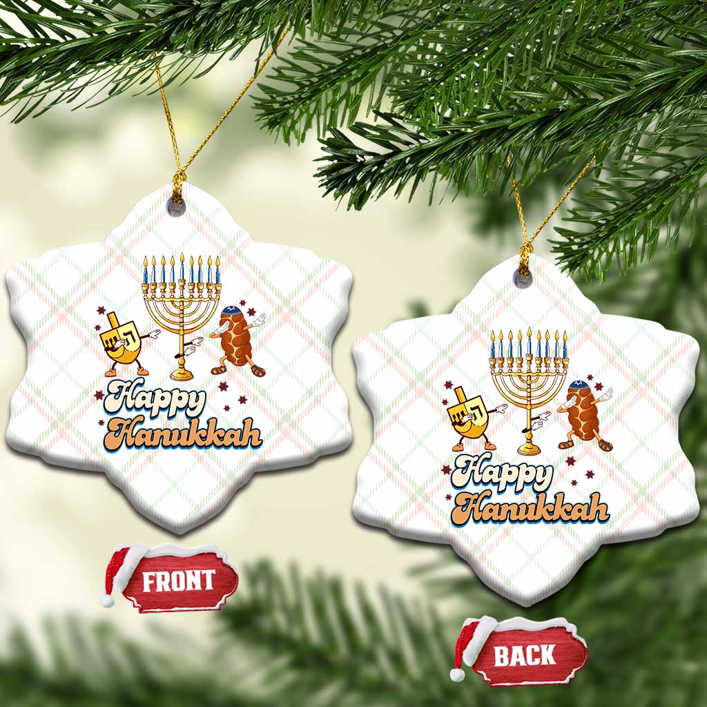 Funny Hanukkah Ceramic Ornament Dab Dreidel Menorah Challah Gift TS12 Print Your Wear