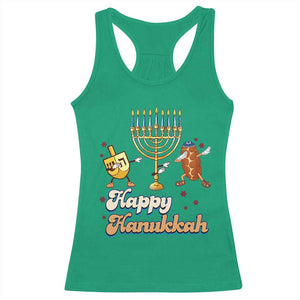 Funny Hanukkah Racerback Tank Top Dab Dreidel Menorah Challah Gift TS12 Irish Green Print Your Wear
