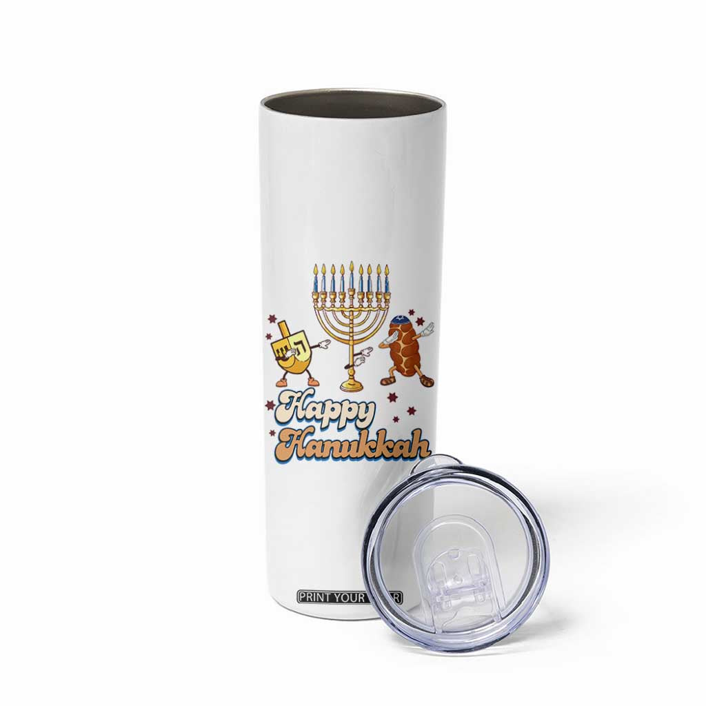 Funny Hanukkah Skinny Tumbler Dab Dreidel Menorah Challah Gift TS12 Print Your Wear