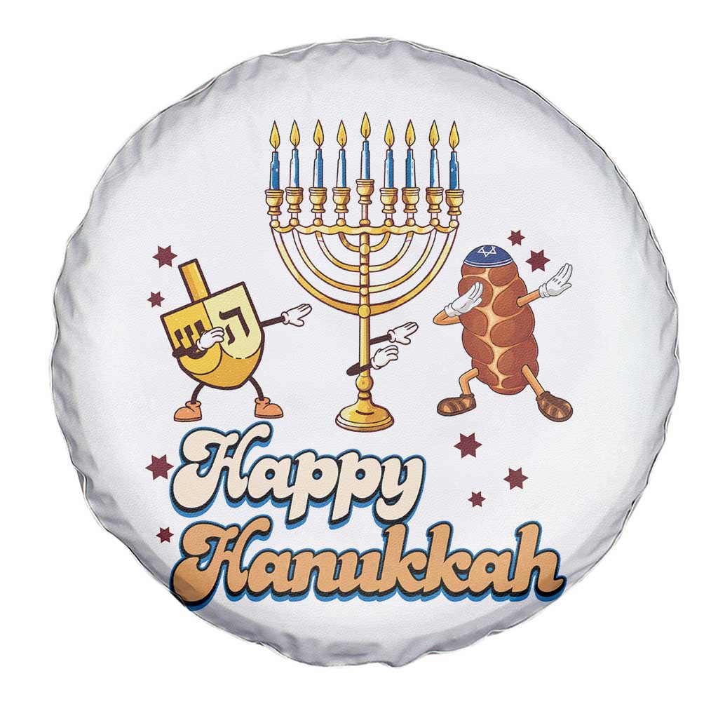 Funny Hanukkah Spare Tire Cover Dab Dreidel Menorah Challah Gift - Print Your Wear