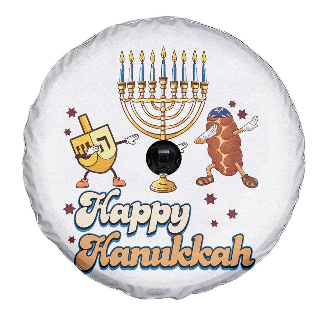 Funny Hanukkah Spare Tire Cover Dab Dreidel Menorah Challah Gift - Print Your Wear