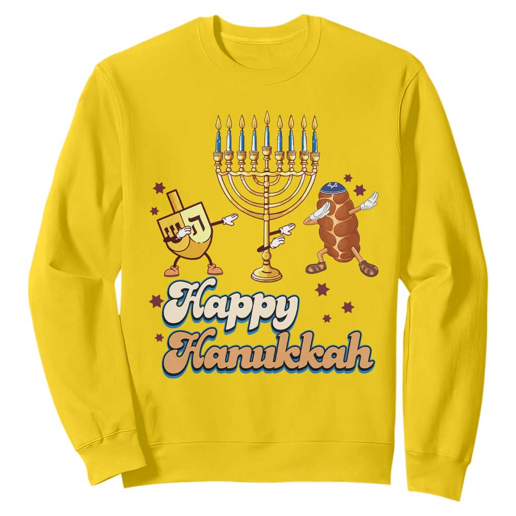 Funny Hanukkah Sweatshirt Dab Dreidel Menorah Challah Gift TS12 Daisy Print Your Wear