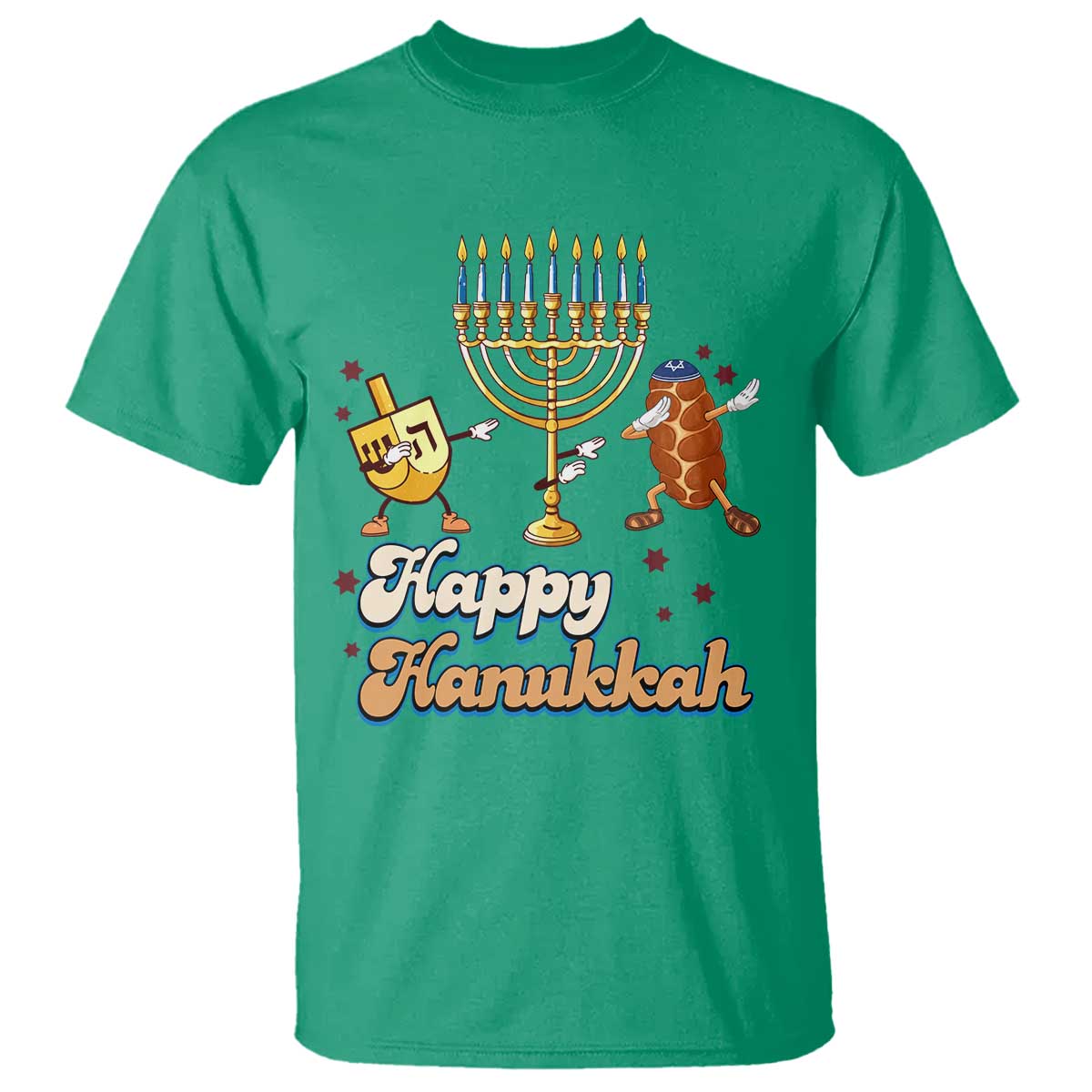 Funny Hanukkah T Shirt Dab Dreidel Menorah Challah Gift TS12 Irish Green Print Your Wear