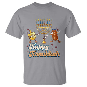 Funny Hanukkah T Shirt Dab Dreidel Menorah Challah Gift TS12 Sport Gray Print Your Wear